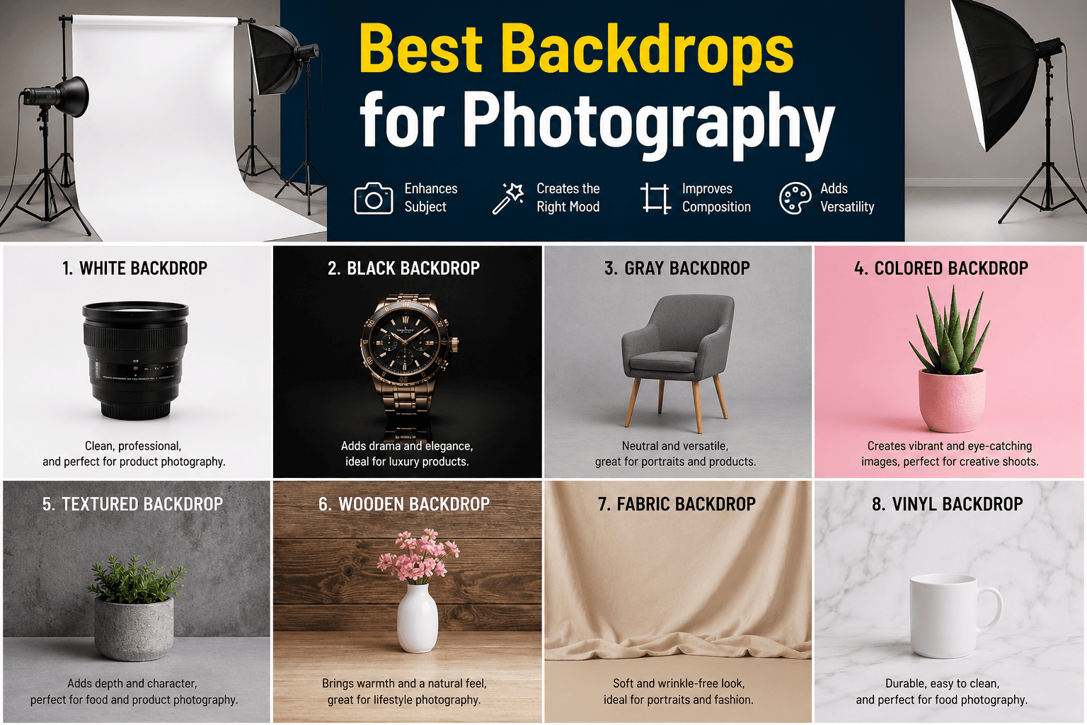 Best Backdrops for Photography: A Complete Guide for Professional Results